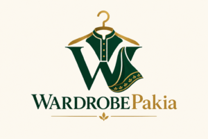 Elegant Gold and Green Wardrobe Logo